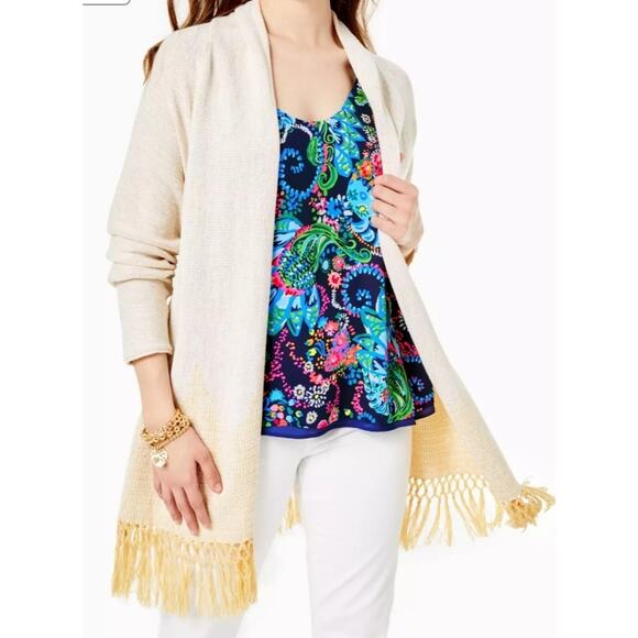 Lilly Pulitzer Tatum Long Fringe Hem Cardigan Sweater XS - Picture 15 of 15